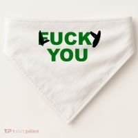 Lucky You F*ck You Funny St Patrick's Day USA-Made Doggie Bandana thumb 0