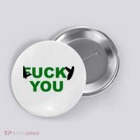 Lucky You F*ck You Funny St Patrick's Day Button thumb 0