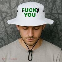 Lucky You F*ck You Funny St Patrick's Day Bucket Hat thumb 2