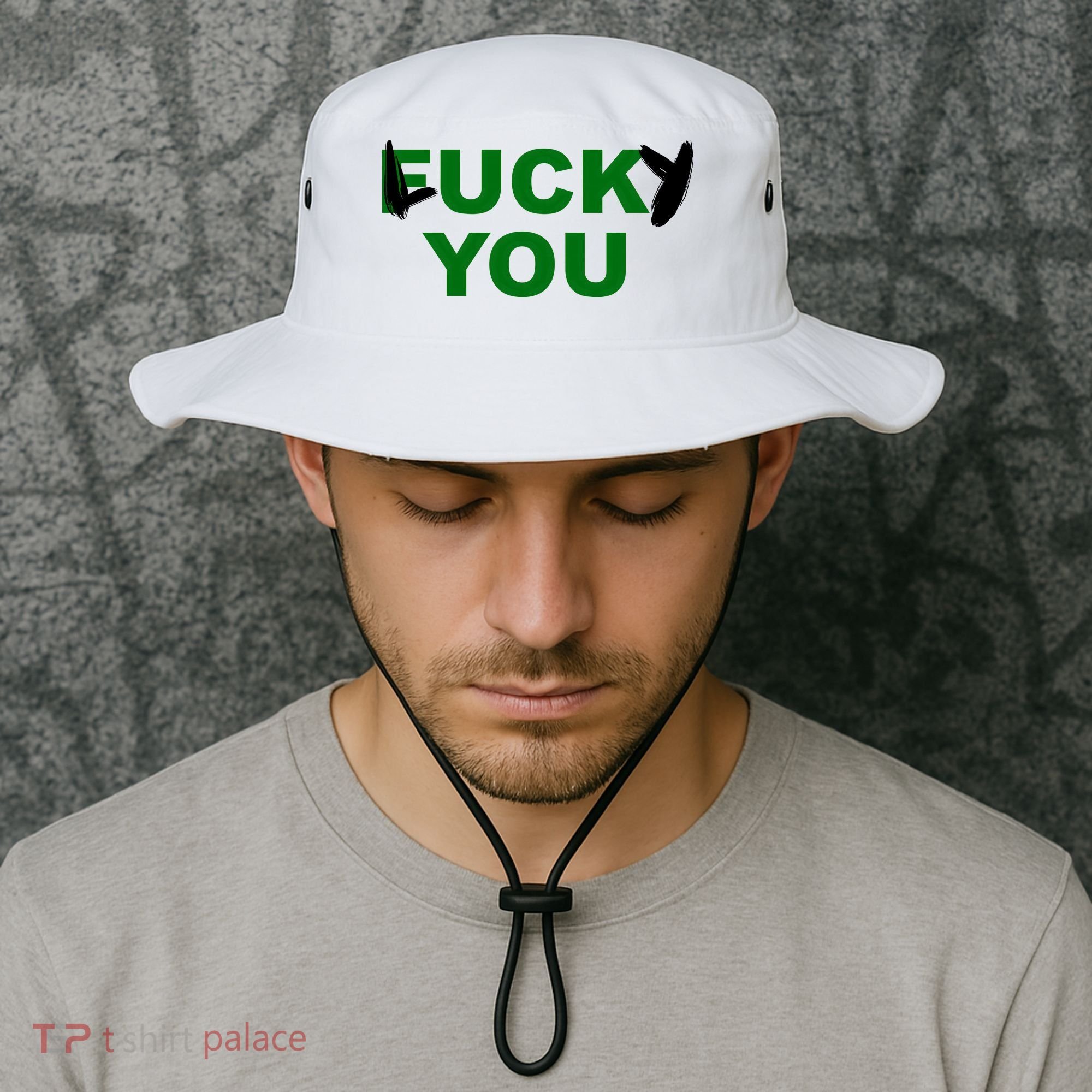 Lucky You F*ck You Funny St Patrick's Day Bucket Hat