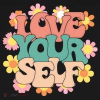 Love Yourself Floral Positive Quote Women's Hoodie thumb 2
