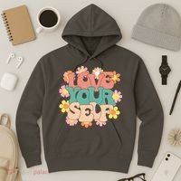 Love Yourself Floral Positive Quote Hoodie thumb 3