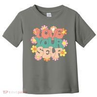 Love Yourself Floral Positive Quote Toddler T-Shirt thumb 0