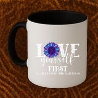 Love Yourself First Suicide Prevention Awareness Graphic Funny Gift Coffee Mug thumb 2