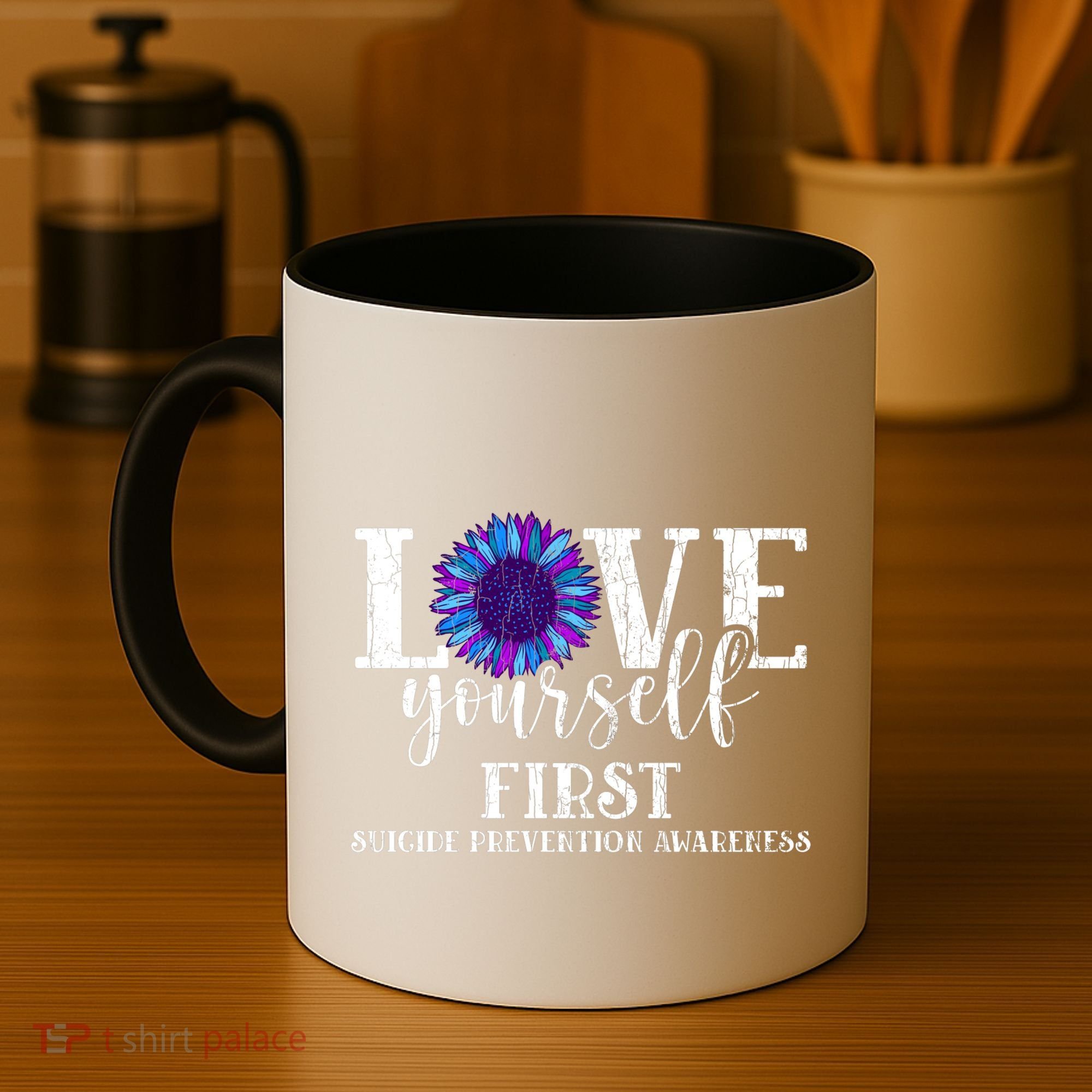 Love Yourself First Suicide Prevention Awareness Graphic Funny Gift Coffee Mug