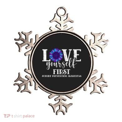 Love Yourself First Suicide Prevention Awareness Graphic Funny Gift Ornament