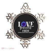 Love Yourself First Suicide Prevention Awareness Graphic Funny Gift Ornament thumb 0