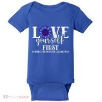 Love Yourself First Suicide Prevention Awareness Graphic Funny Gift Baby Bodysuit thumb 0