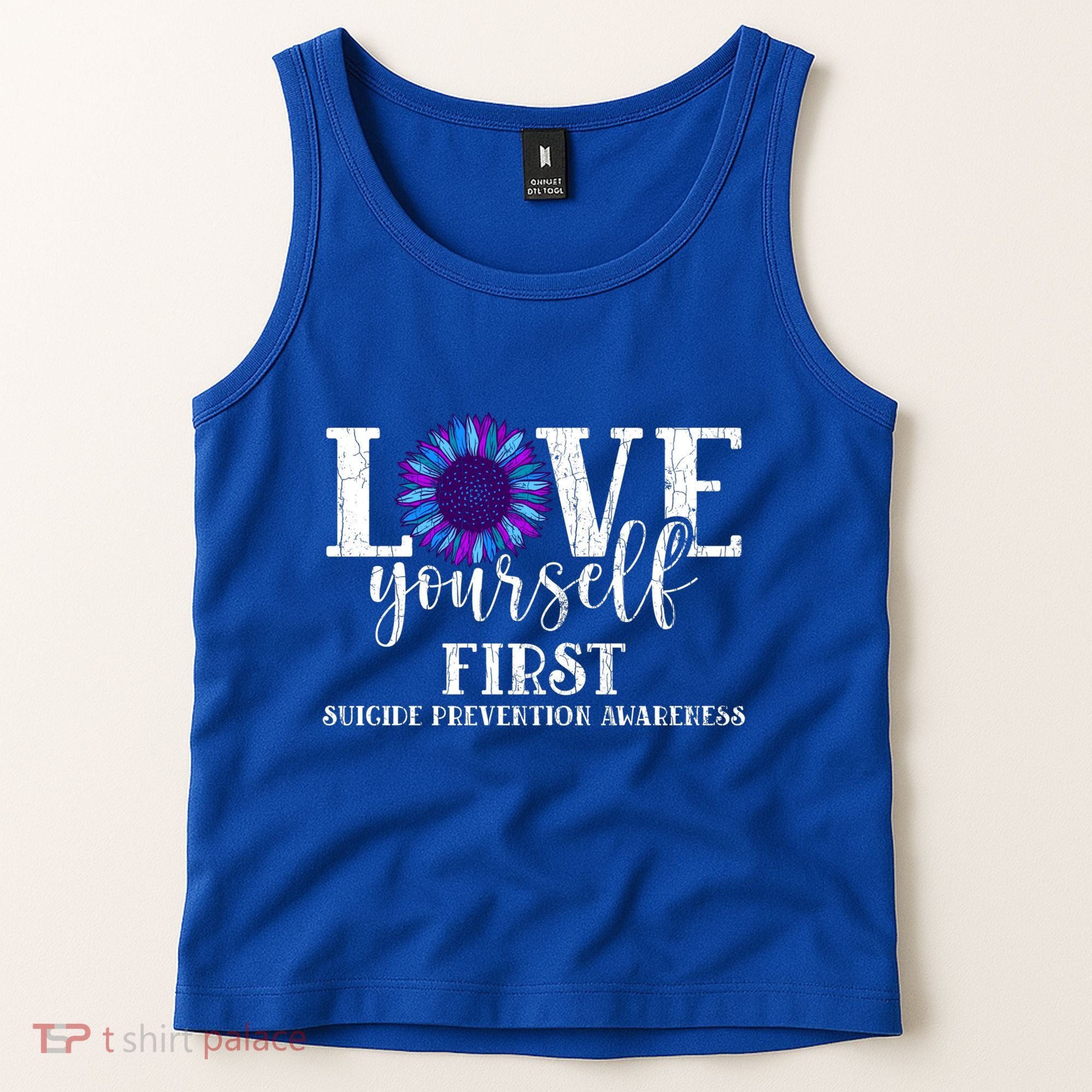 Love Yourself First Suicide Prevention Awareness Graphic Funny Gift Tank Top