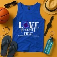 Love Yourself First Suicide Prevention Awareness Graphic Funny Gift Tank Top thumb 4