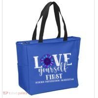 Love Yourself First Suicide Prevention Awareness Graphic Funny Gift Tote Bag thumb 2