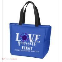Love Yourself First Suicide Prevention Awareness Graphic Funny Gift Tote Bag thumb 3