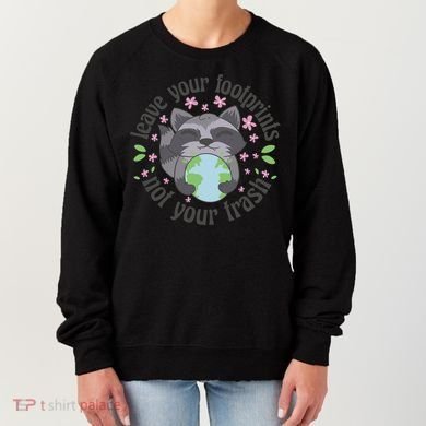Leave Your Footprints Not Your Trash Earth Day Women's Sweatshirt