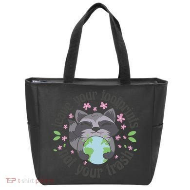 Leave Your Footprints Not Your Trash Earth Day Tote Bag