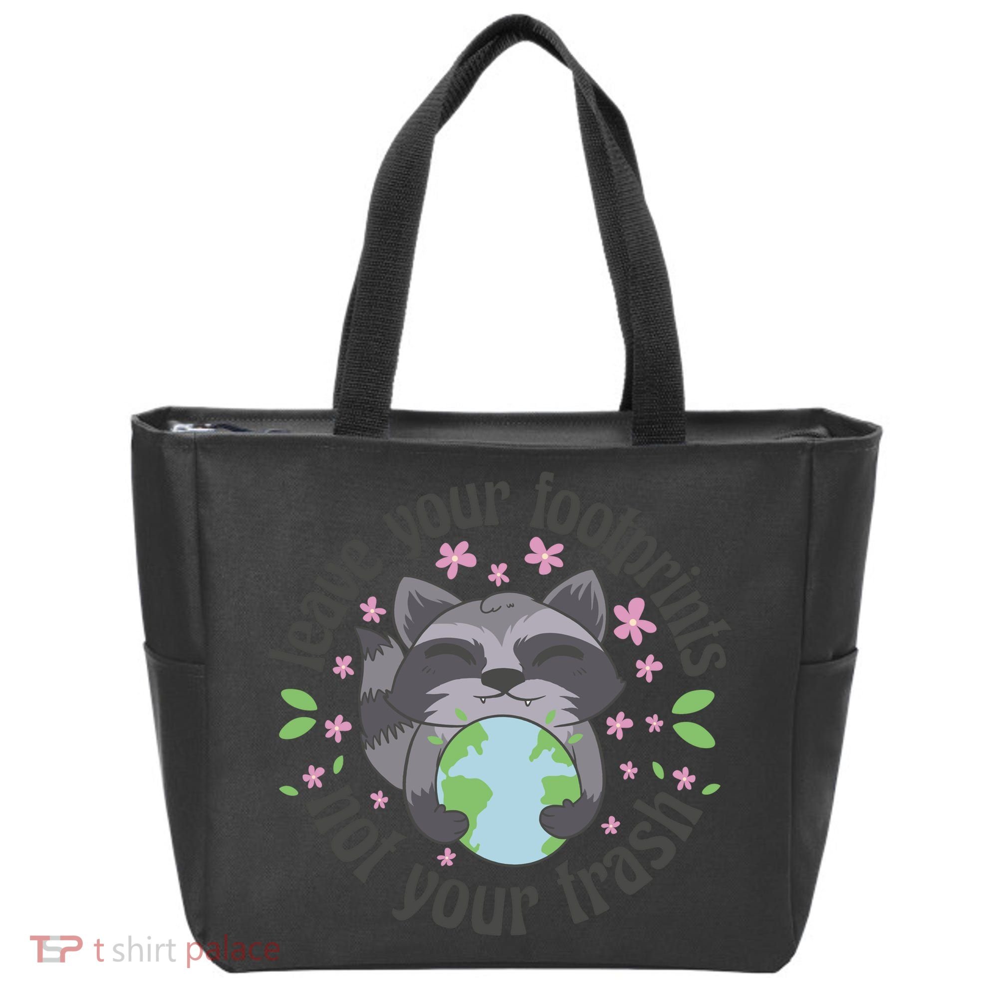 Leave Your Footprints Not Your Trash Earth Day Tote Bag