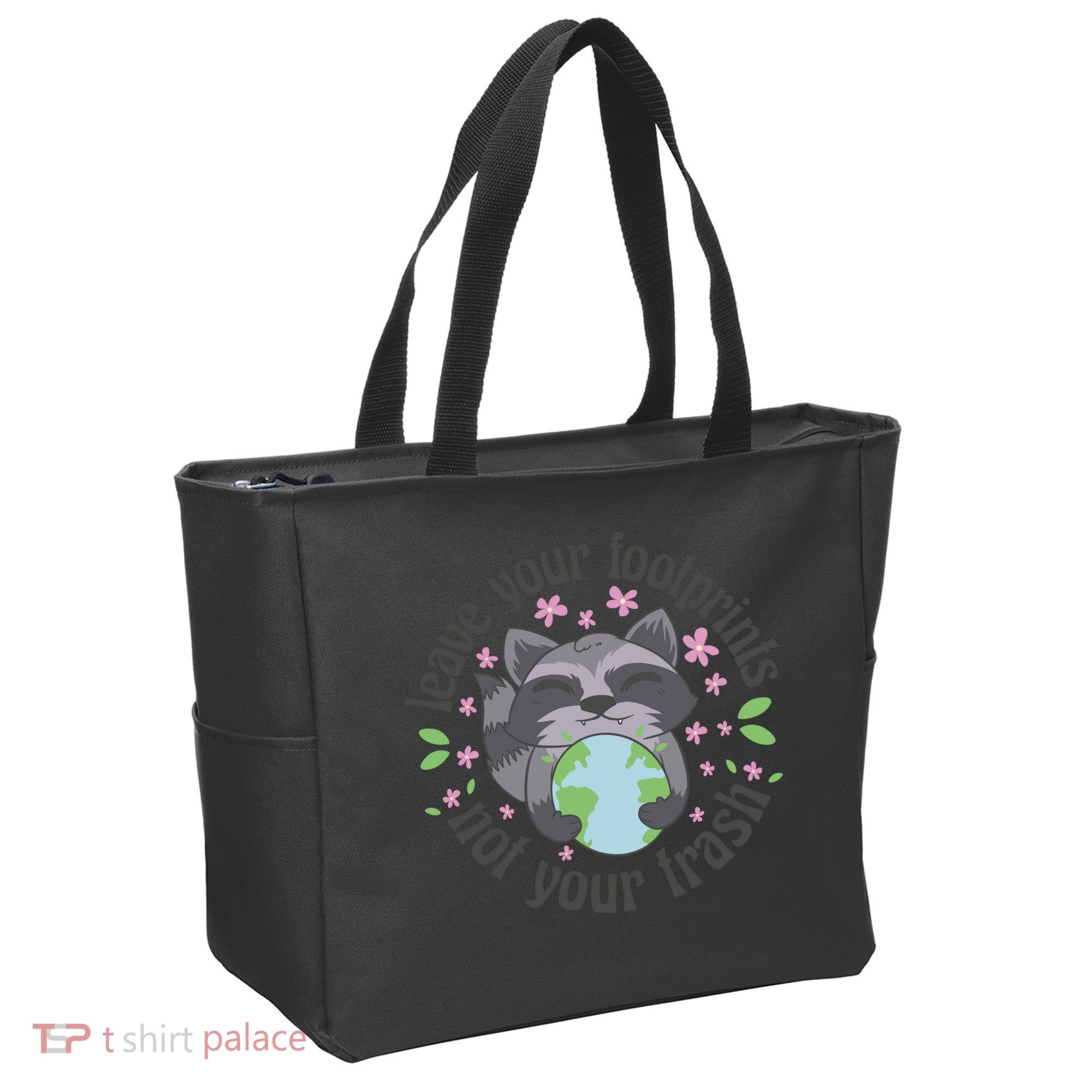 Leave Your Footprints Not Your Trash Earth Day Tote Bag