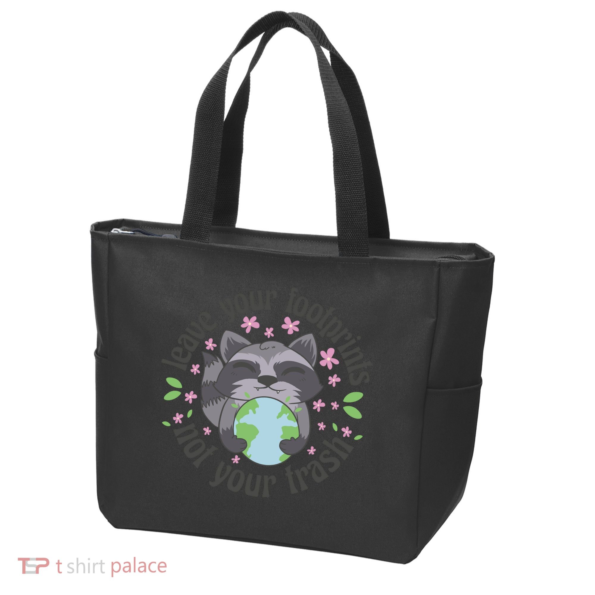 Leave Your Footprints Not Your Trash Earth Day Tote Bag