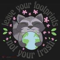 Leave Your Footprints Not Your Trash Earth Day Tote Bag thumb 4