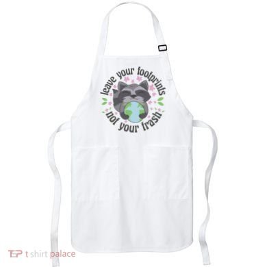 Leave Your Footprints Not Your Trash Earth Day Apron