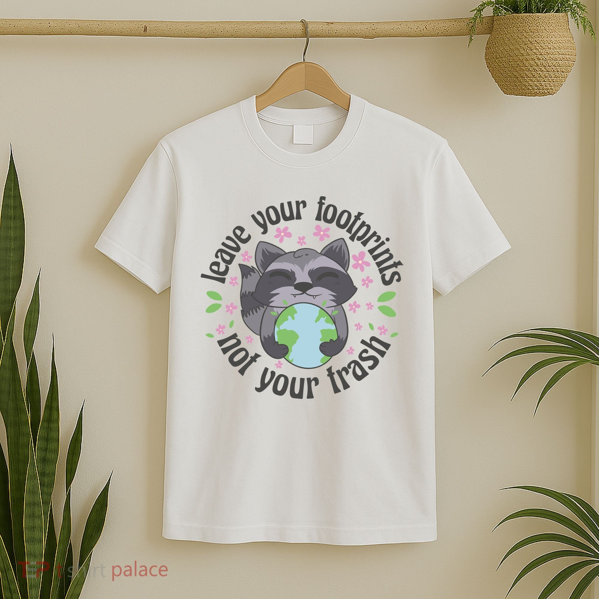 Leave Your Footprints Not Your Trash Earth Day T-Shirt