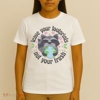 Leave Your Footprints Not Your Trash Earth Day T-Shirt thumb 4