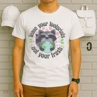 Leave Your Footprints Not Your Trash Earth Day T-Shirt thumb 6