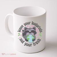 Leave Your Footprints Not Your Trash Earth Day Coffee Mug thumb 0