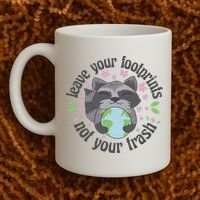 Leave Your Footprints Not Your Trash Earth Day Coffee Mug thumb 2