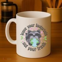 Leave Your Footprints Not Your Trash Earth Day Coffee Mug thumb 4