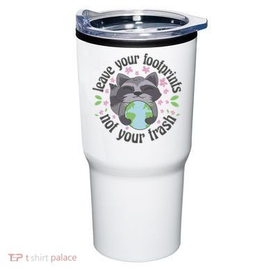 Leave Your Footprints Not Your Trash Earth Day Tumbler