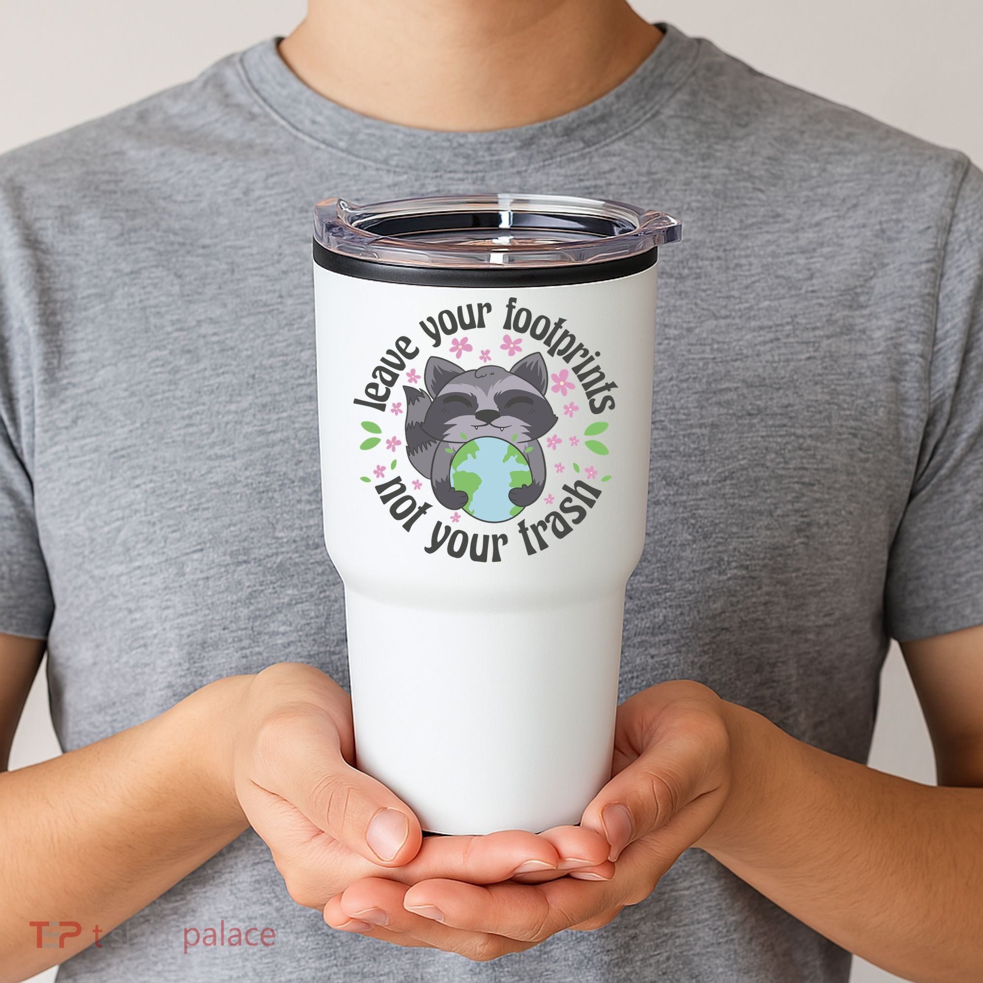 Leave Your Footprints Not Your Trash Earth Day Tumbler