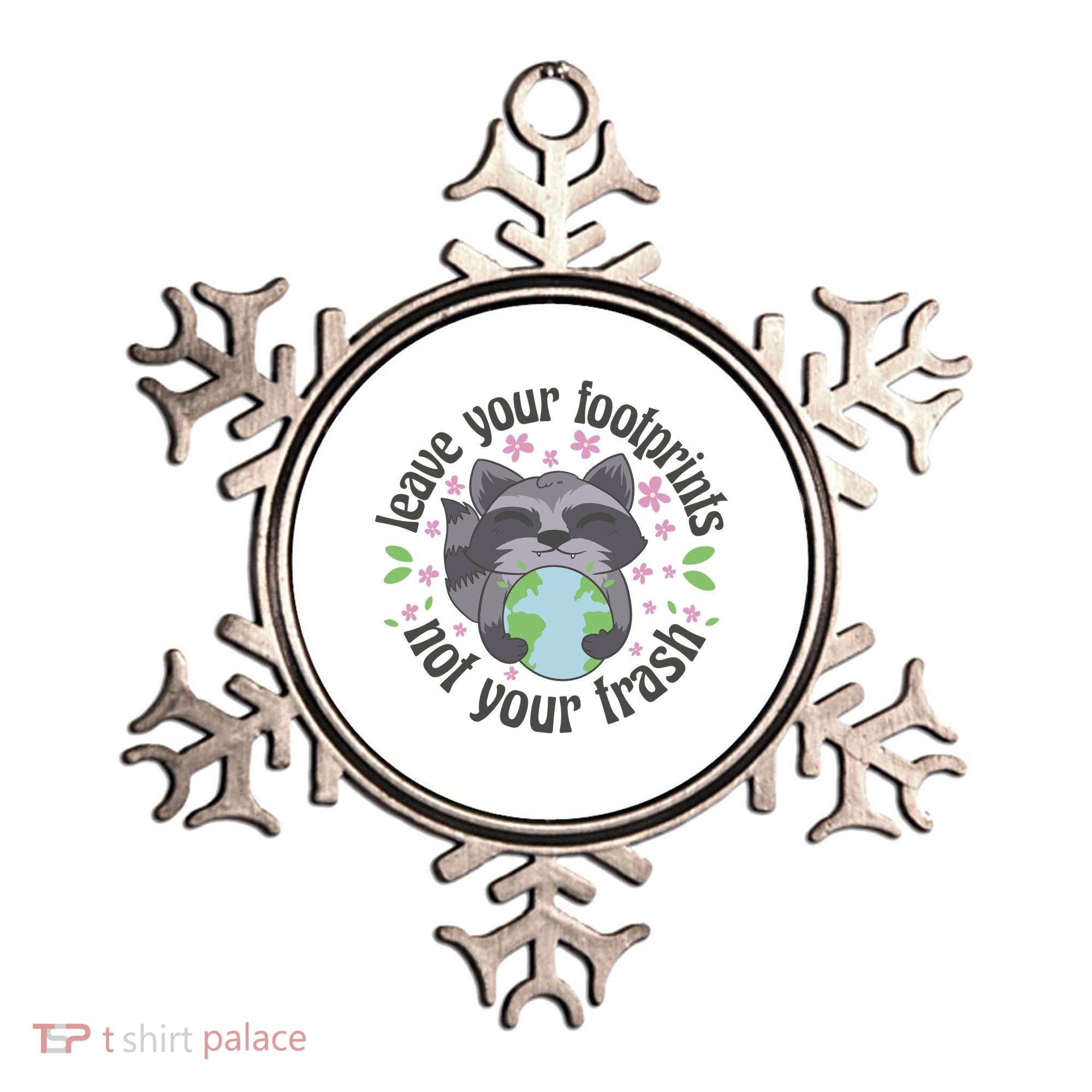 Leave Your Footprints Not Your Trash Earth Day Ornament