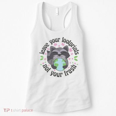 Leave Your Footprints Not Your Trash Earth Day Women's Tank Top
