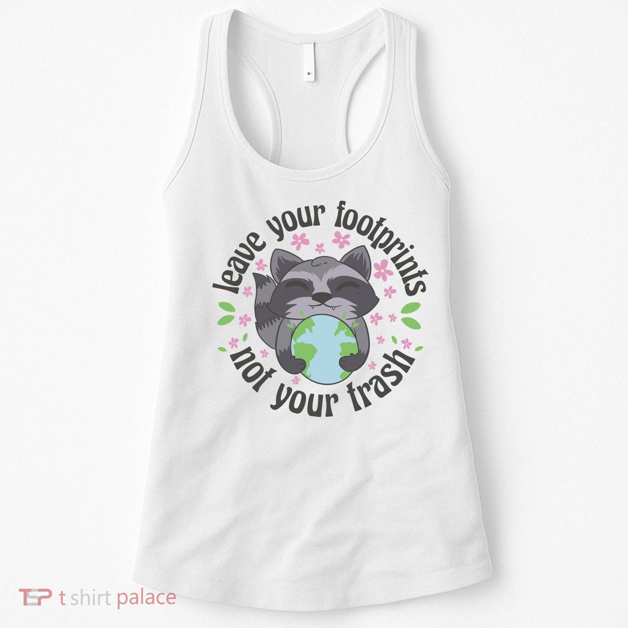 Leave Your Footprints Not Your Trash Earth Day Women's Tank Top