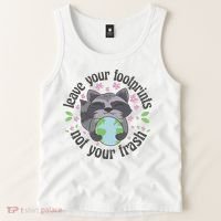 Leave Your Footprints Not Your Trash Earth Day Tank Top thumb 2