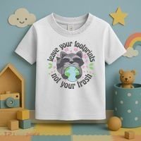 Leave Your Footprints Not Your Trash Earth Day Toddler T-Shirt thumb 3