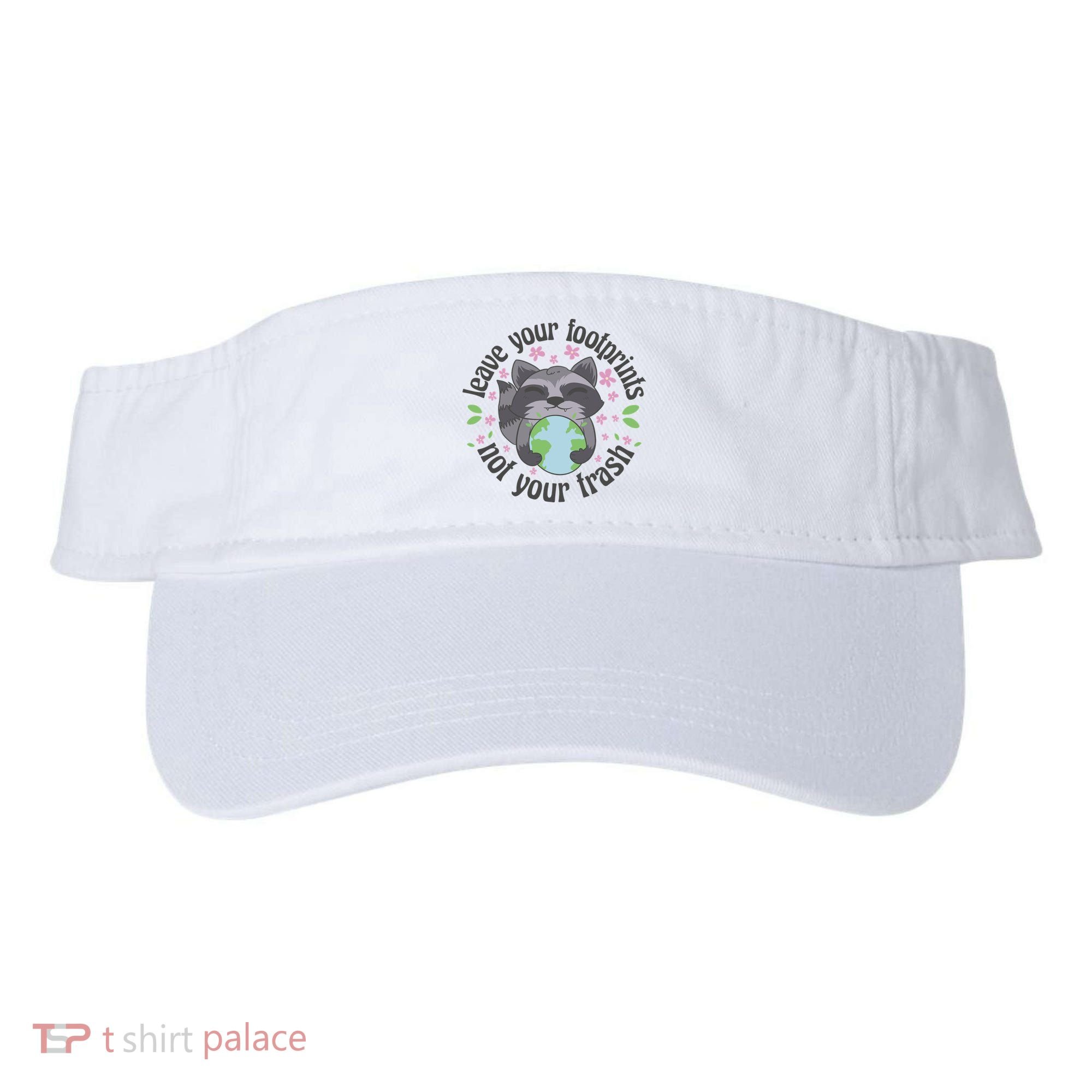 Leave Your Footprints Not Your Trash Earth Day Visor