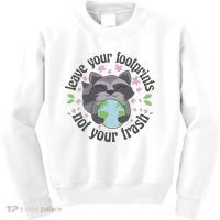 Leave Your Footprints Not Your Trash Earth Day Kids Sweatshirt thumb 0