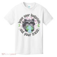 Leave Your Footprints Not Your Trash Earth Day Kids T-Shirt thumb 0