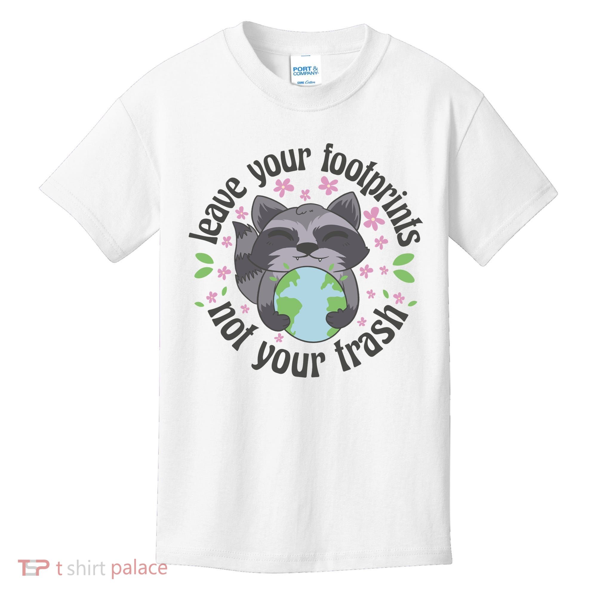 Leave Your Footprints Not Your Trash Earth Day Kids T-Shirt