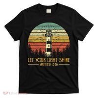 Let Your Light Shine Lighthouse Christian  T-Shirt thumb 0