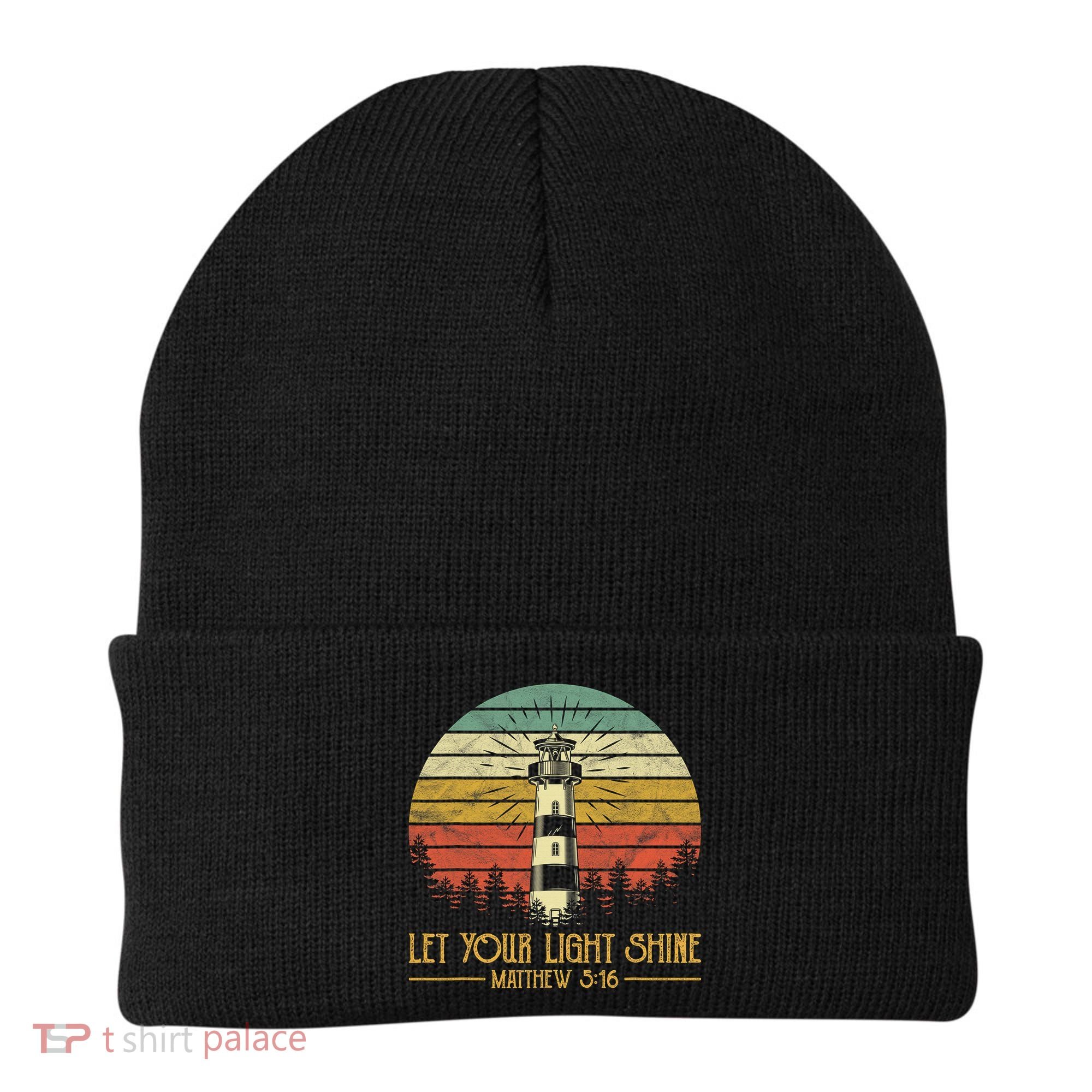 Let Your Light Shine Lighthouse Christian  Beanie
