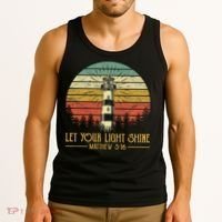 Let Your Light Shine Lighthouse Christian  Tank Top thumb 3
