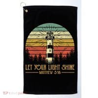 Let Your Light Shine Lighthouse Christian  Golf Towel thumb 0