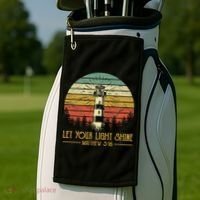 Let Your Light Shine Lighthouse Christian  Golf Towel thumb 2