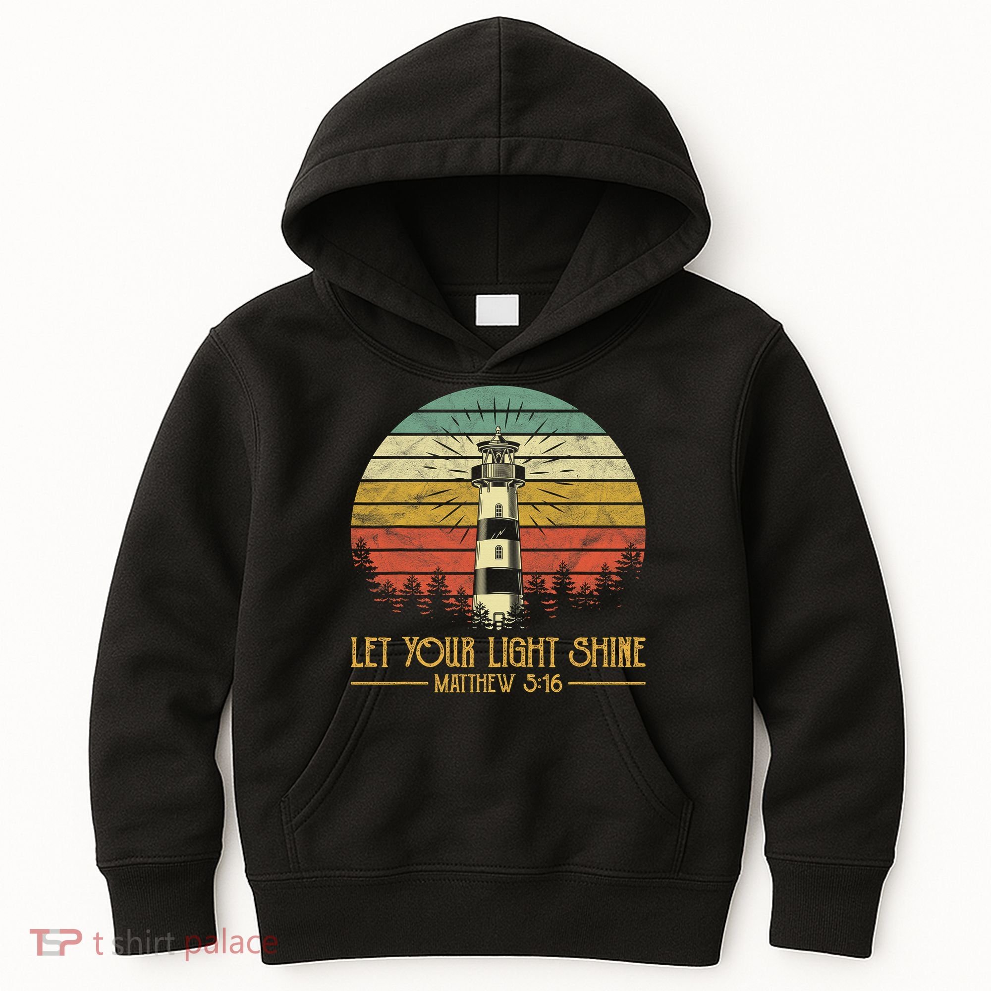 Let Your Light Shine Lighthouse Christian  Kids Hoodie