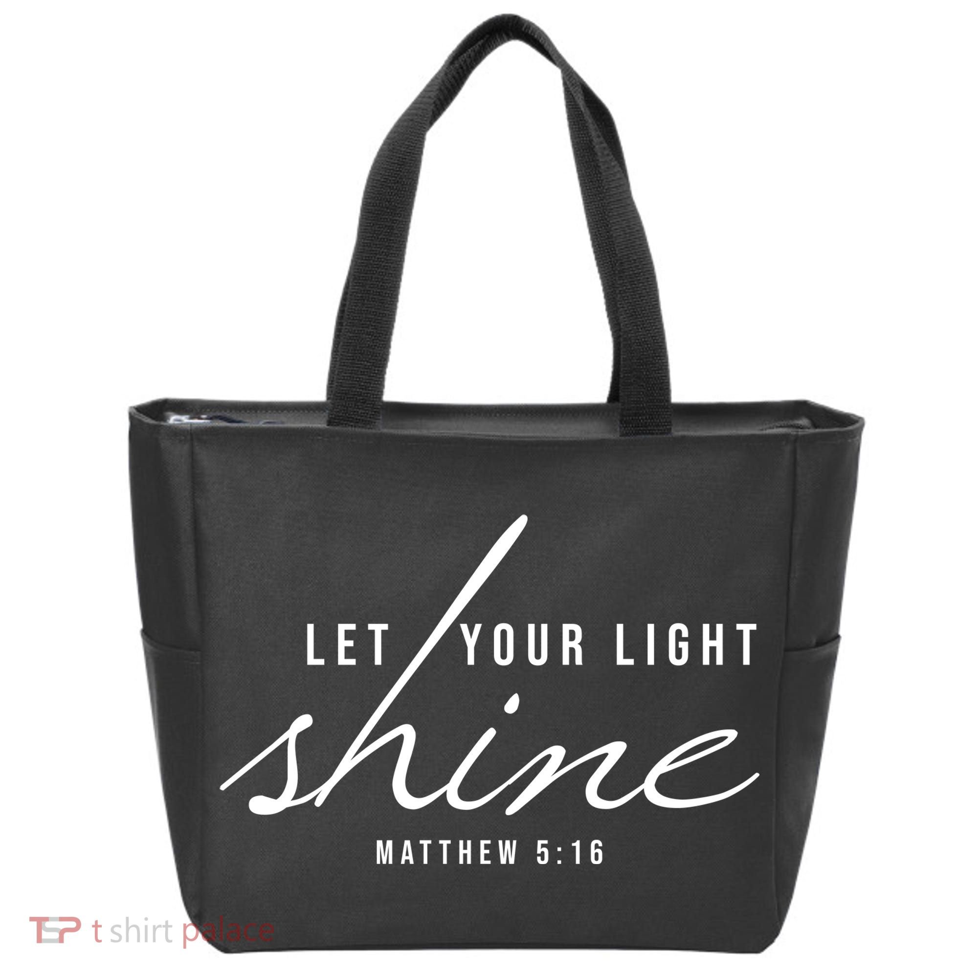 Let Your Light Shine Matthew 5:16 Tote Bag