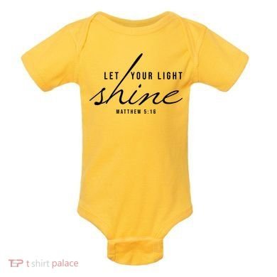 Let Your Light Shine Matthew 5:16 Baby Bodysuit