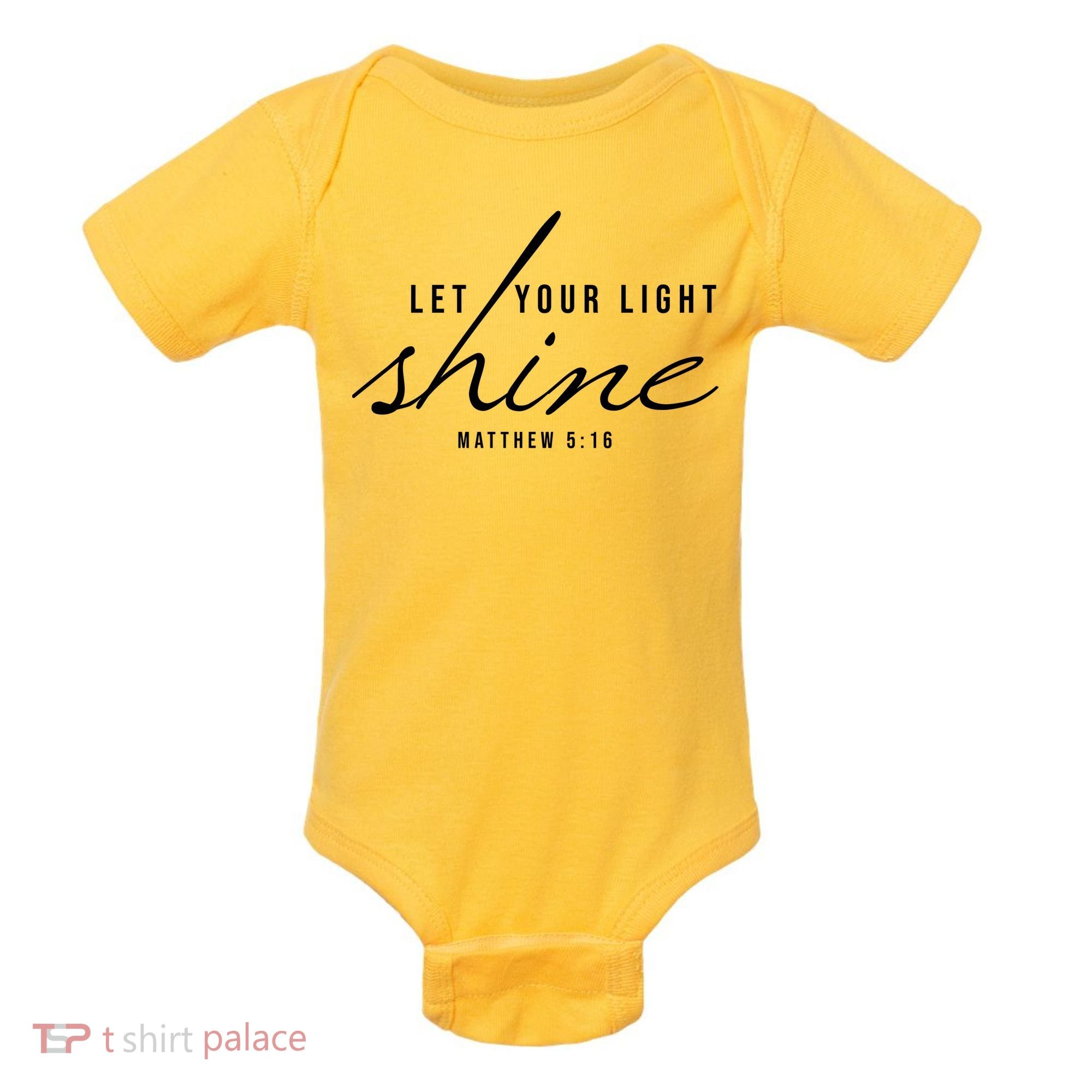 Let Your Light Shine Matthew 5:16 Baby Bodysuit
