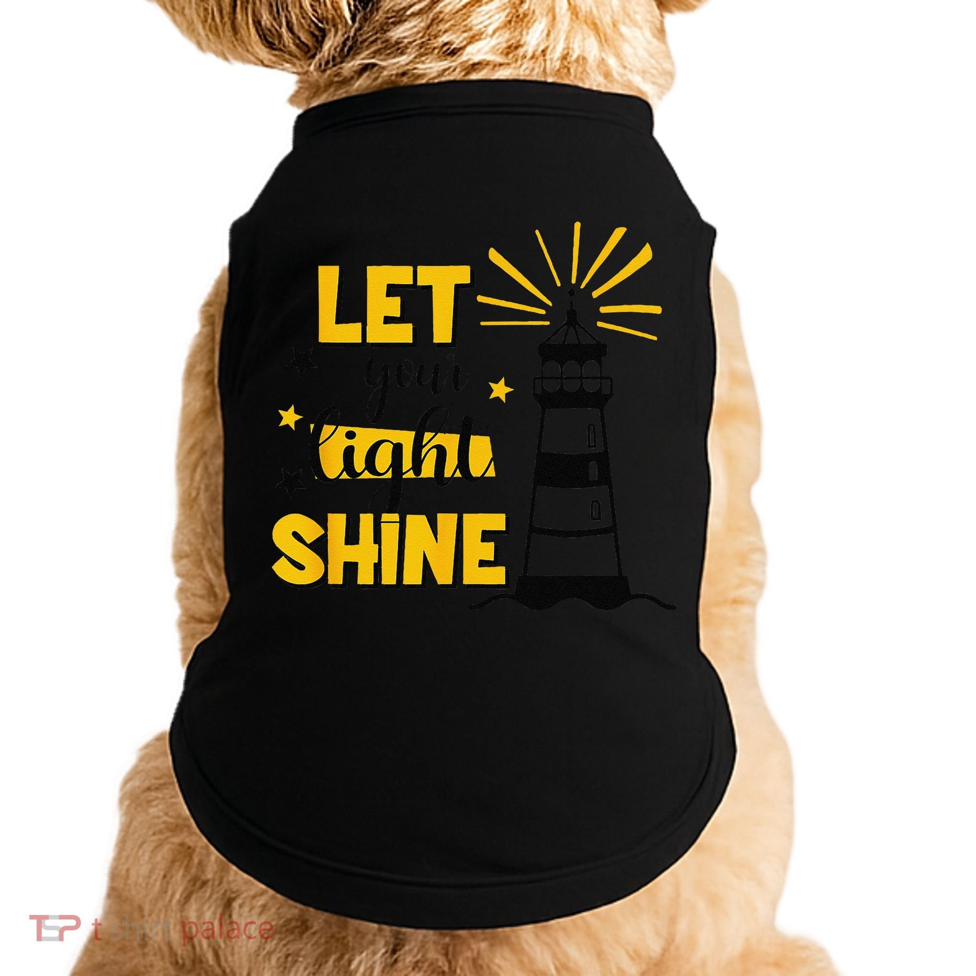 Let Your Light Shine Christian Faith Jesus God Lighthouse Doggie Tank